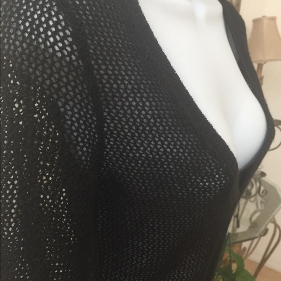 Express Mini knitted black dress long sleeves - Picture 3 of 7